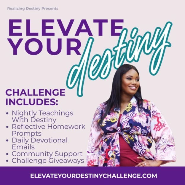 VIP FOR ELEVATE YOUR DESTINY CHALLENGE